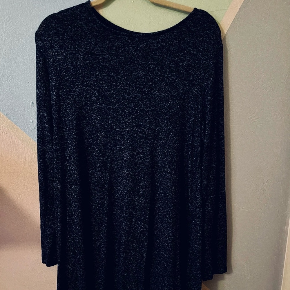 Navy Long Sleeve Knit Dress